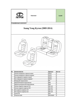 Чехлы на Саньенг Кайрон (2005-2014)