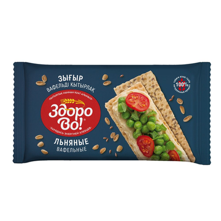 Хлебцы вафельные Здорово льняные 70 гр