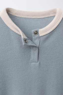 ZARA НАБОР ИЗ ДВУХ ЦЕЛЬНЫХ ПИЖАМ В РУБЧИК, СИНИЙ