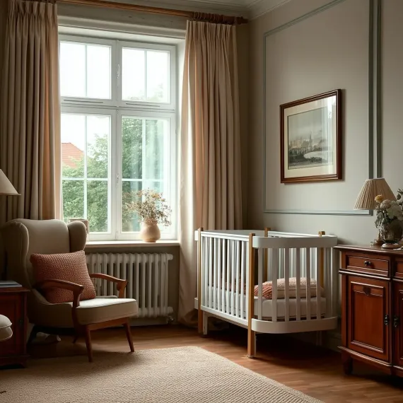 Детская кроватка с продольным маятником Гандылян Молли Белая