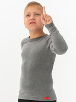 Футболка детская термо унисекс серый меланж