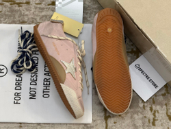 True-Star In Pastel Pink Suede With Silver Star