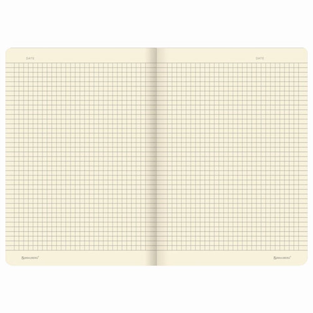 Тетрадь 48 л. в клетку обложка кожзам SoftTouch, сшивка, A5 (147х210мм), СИНИЙ, BRAUBERG RAINBOW, 403876