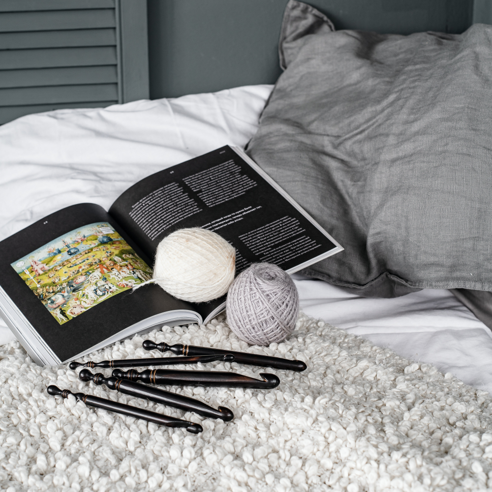 Набор деревянных крючков для вязания 5 шт (8, 10, 12, 14, 16мм.) KN28