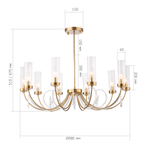 SL1400.303.10 Люстра подвесная ST-Luce Латунь/Латунь, Прозрачный E14 10*40W ИЛЛЮМИА