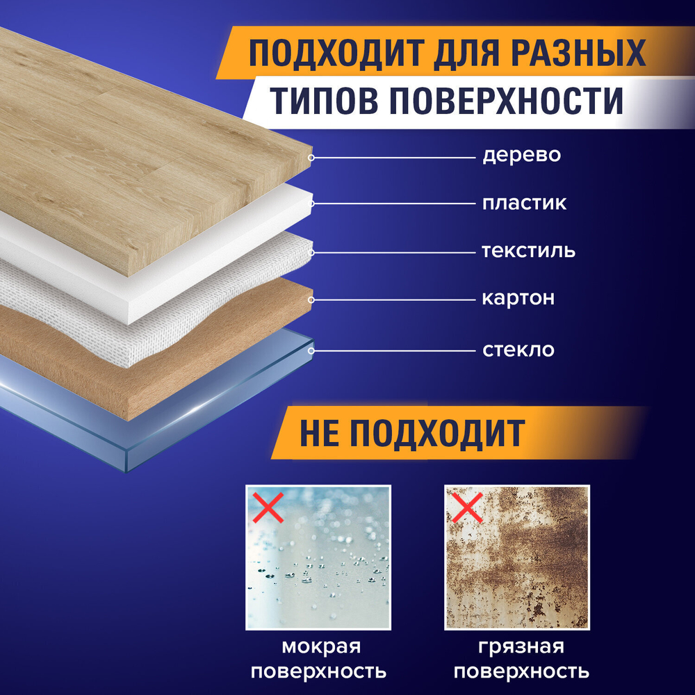 Клейкая двухсторонняя лента 38 мм х 10 м ТКАНЕВАЯ ОСНОВА BRAUBERG (6 штук в упаковке)