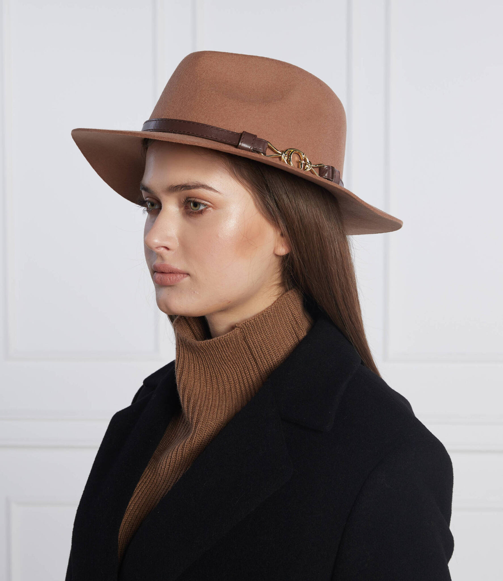 Хлопковая шляпа Guess - коричневый(AW9252 WOL01)