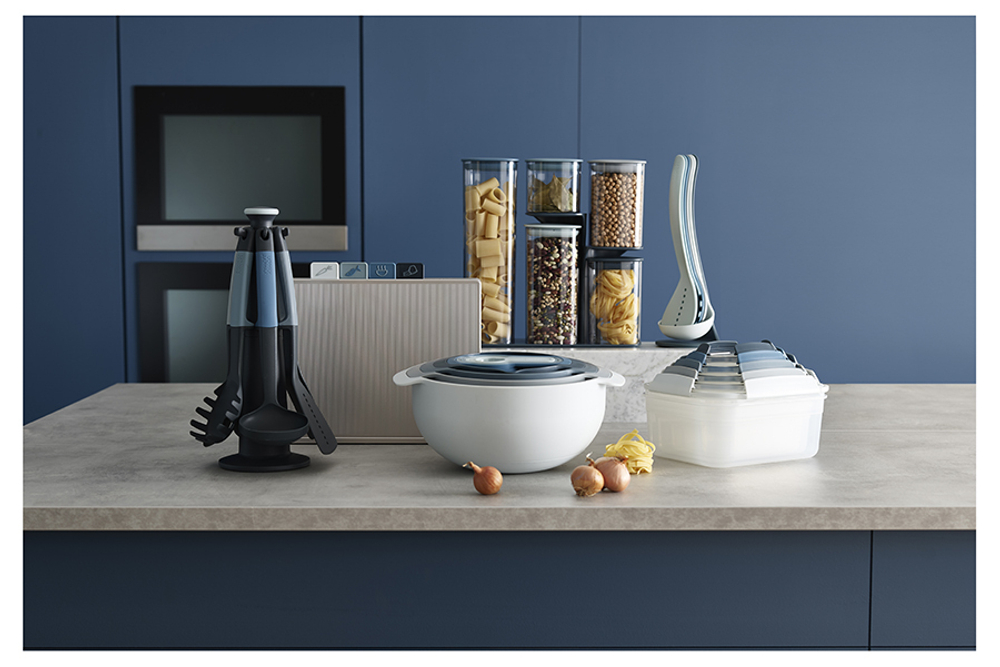 Набор мисок nest plus, синий, 9 шт.