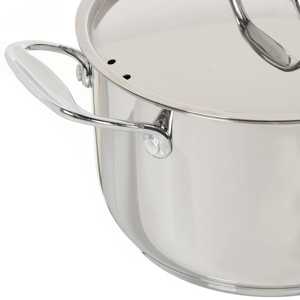 Кастрюля нерж, 6.5 л, с крыш, Daniks, Профессионал, SD-A92-24, индукц