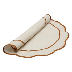 Салфетка под приборы Anemone из коллекции Trendy Ruffles, Ø38 см, карри