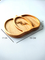 Менажница деревянная из сибирского кедра для подачи блюд и закусок с гравировкой "ТЫКОВКА". MG268