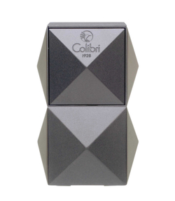 Зажигалка настольная Colibri Quasar, тройное турбопламя, Оружейная сталь