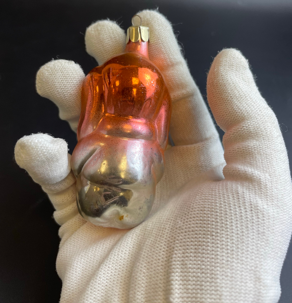 Ёлочная игрушка Собака, щенок, герои сказок, стекло, подвесная, винтаж СССР 1960-1980 гг