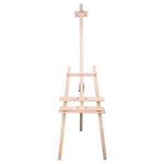 Мольберт напольный из сосны Лира с полкой, 170х55х70 см, высота холста до 120 см, BRAUBERG ART CLASSIC, 192261