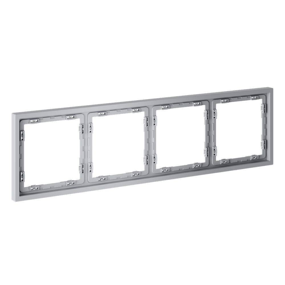 Рамка пластиковая VOLTUM S70 на 4 поста, (серый)