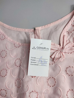 Блузка с вышивкой хлопковая 44 размер