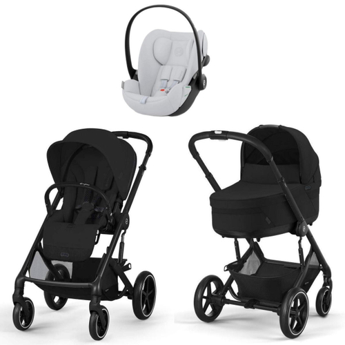 Коляска Cybex Balios S Lux BLK 2025 Cloud G i-Size Fog Grey 3 в 1 Moon Black