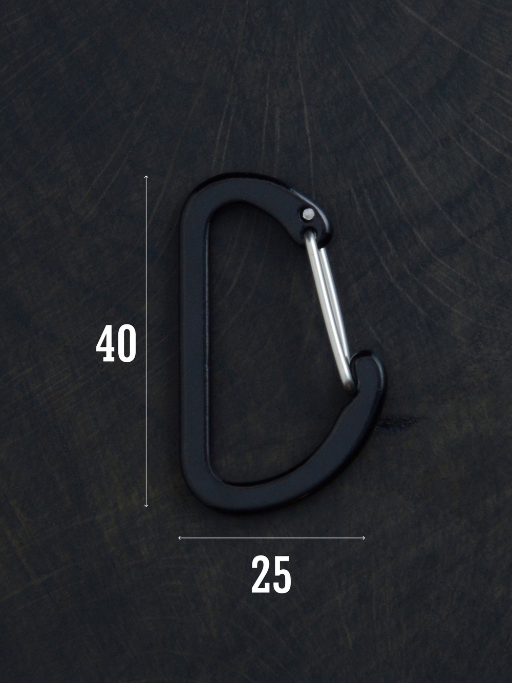 В АССОРТИМЕНТЕ 5 карабинов вспомогательных до 8 кг алюминий 40х25 мм