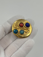 Накладка на пуговицу с разноцветными вставками NONY