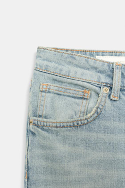 ZARA ДЖИНСЫ TRF BOOTCUT С НИЗКОЙ ПОСАДКОЙ, ВОДЯНИСТО-ГОЛУБОЙ