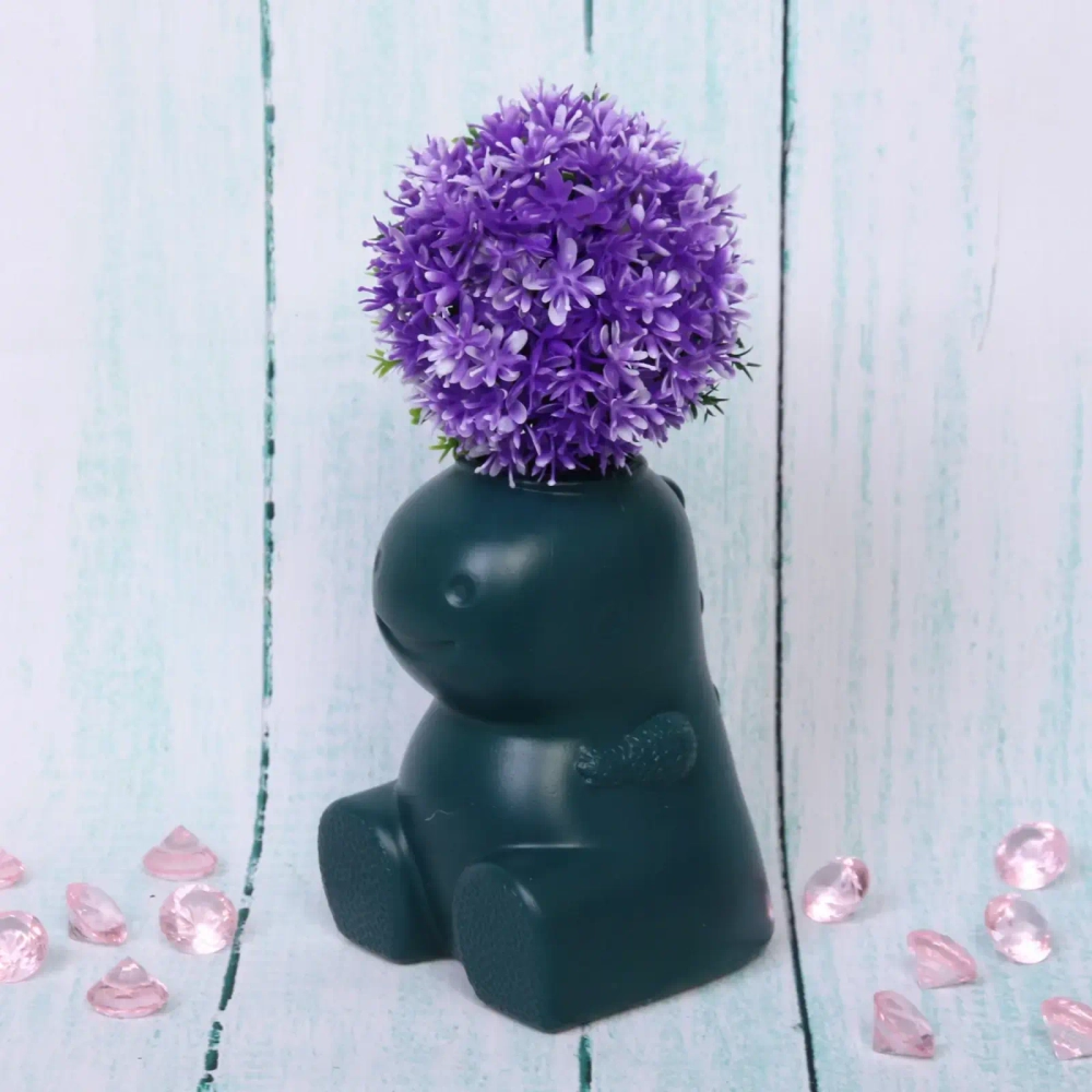 Ваза из пластика «Marlen-Улыбка» 0,5л 13*9*4,5см цвет морская волна