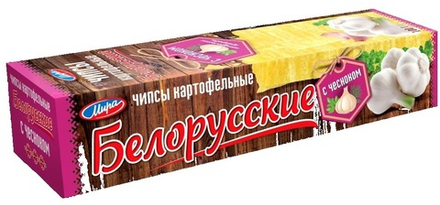 Чипсы "Белорусские" 100г. картофельные с чесноком Мира