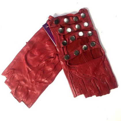 Перчатки женские кожа без пальцев Alady красные 4кн.