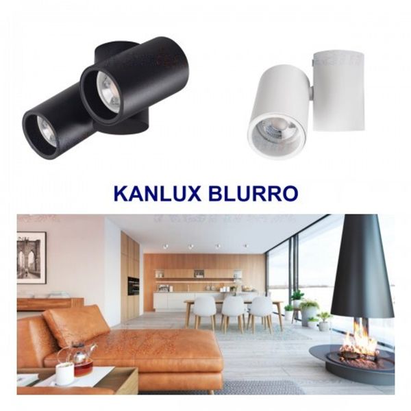 Накладной точечный светильник поворотный BLURRO от Kanlux. Два цвета, два вида ......