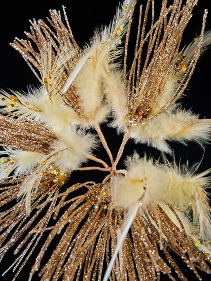 Ветвь Воздушное золото-одуванчик 71 см., Christmas DeLuxe (88912)