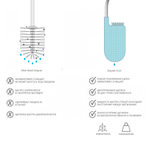 Ершик для унитаза подвесной flex steel, белый
