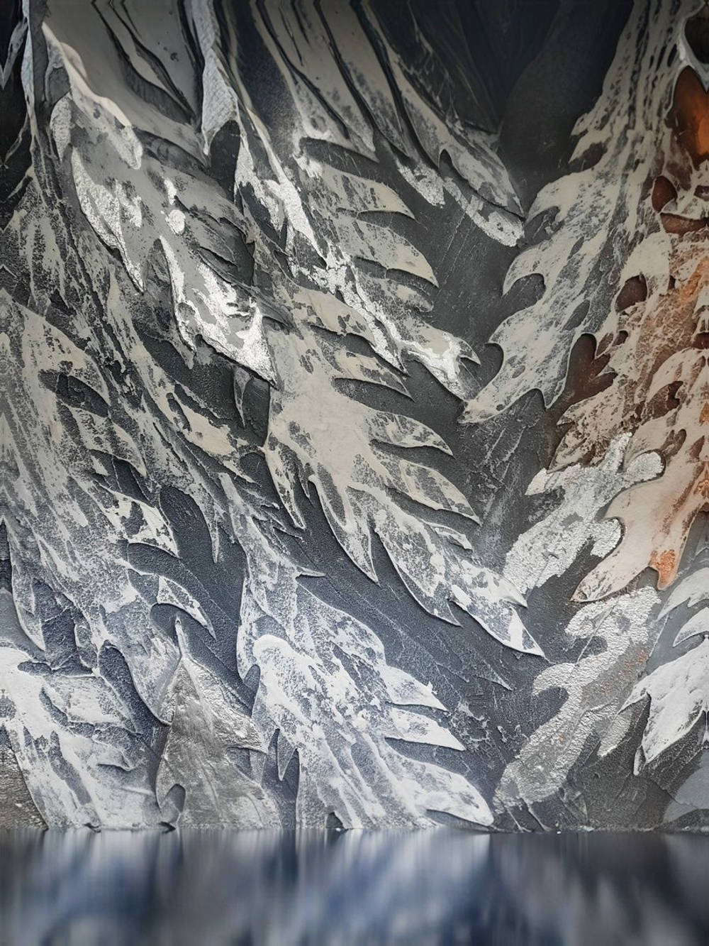 Картина "Кружево водных кругов" 50х60: Ручная уникальная эксклюзивная картина в единственном экземпляре