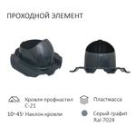 Проходной элемент PROF-21 для металлопрофиля С21, RAL7024, Gervent