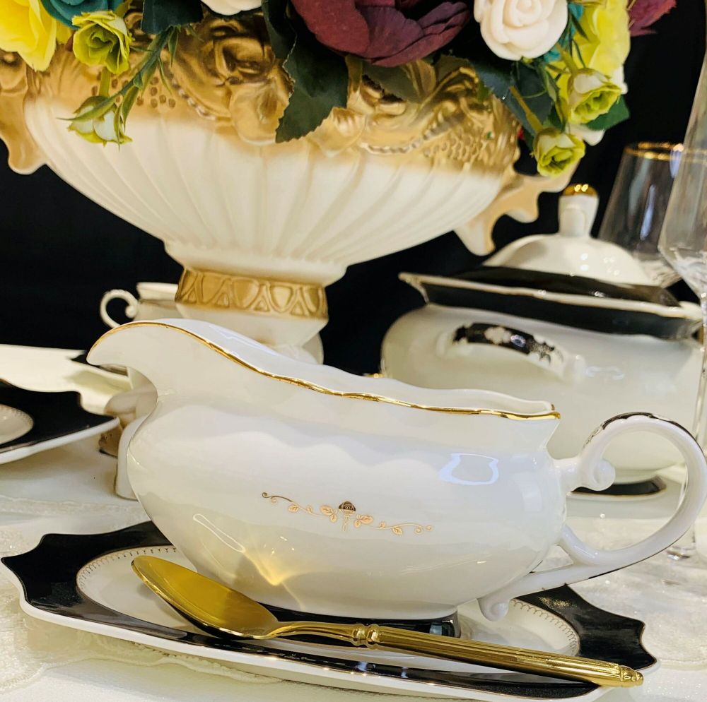 Lenardi 109-023 Соусник с блюдцем RICH в под.уп.(х16) Фарфор