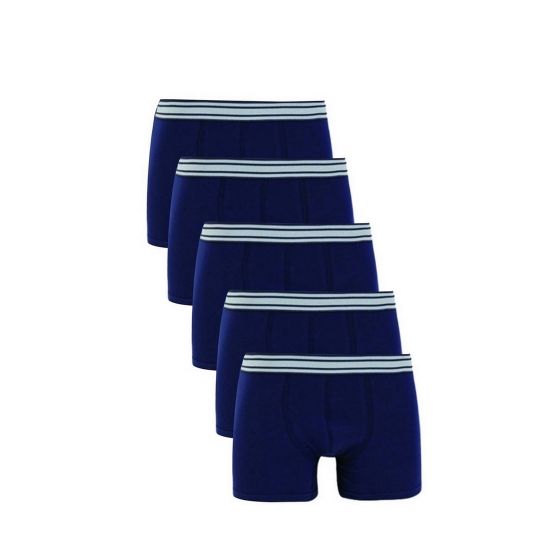 Набор мужских трусов боксеров 5в1 темно-синие DARKZONE DZN5555LCV