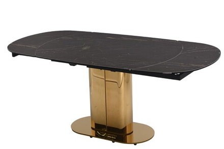 Стол обеденный Ist Casa раскладной Атриум-2, 140(30+30)х100х77 см, черная керамика