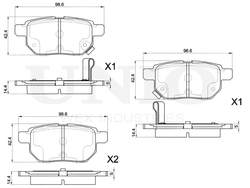 Колодки тормозные диск. задние UNIO BRP-20300