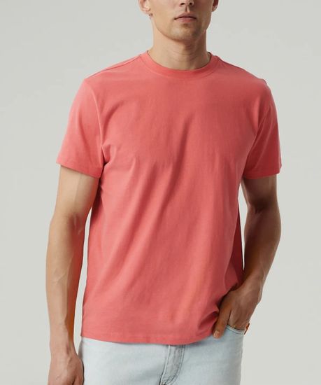 Футболка мужская с коротким рукавом Atlantic NMT-033, хлопок, коралловый
