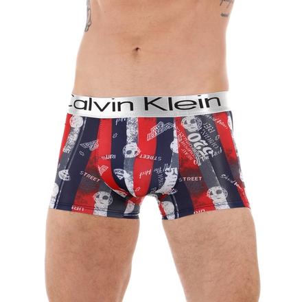 Мужские трусы боксеры в разноцветную полоску Calvin Klein