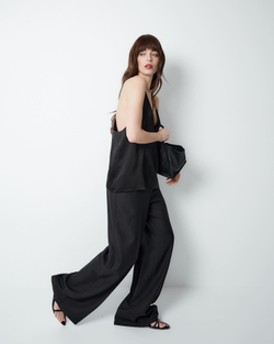 Топ из вискозы Берберри черный