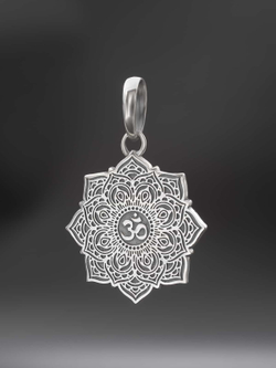 Подвеска мандала серебряная