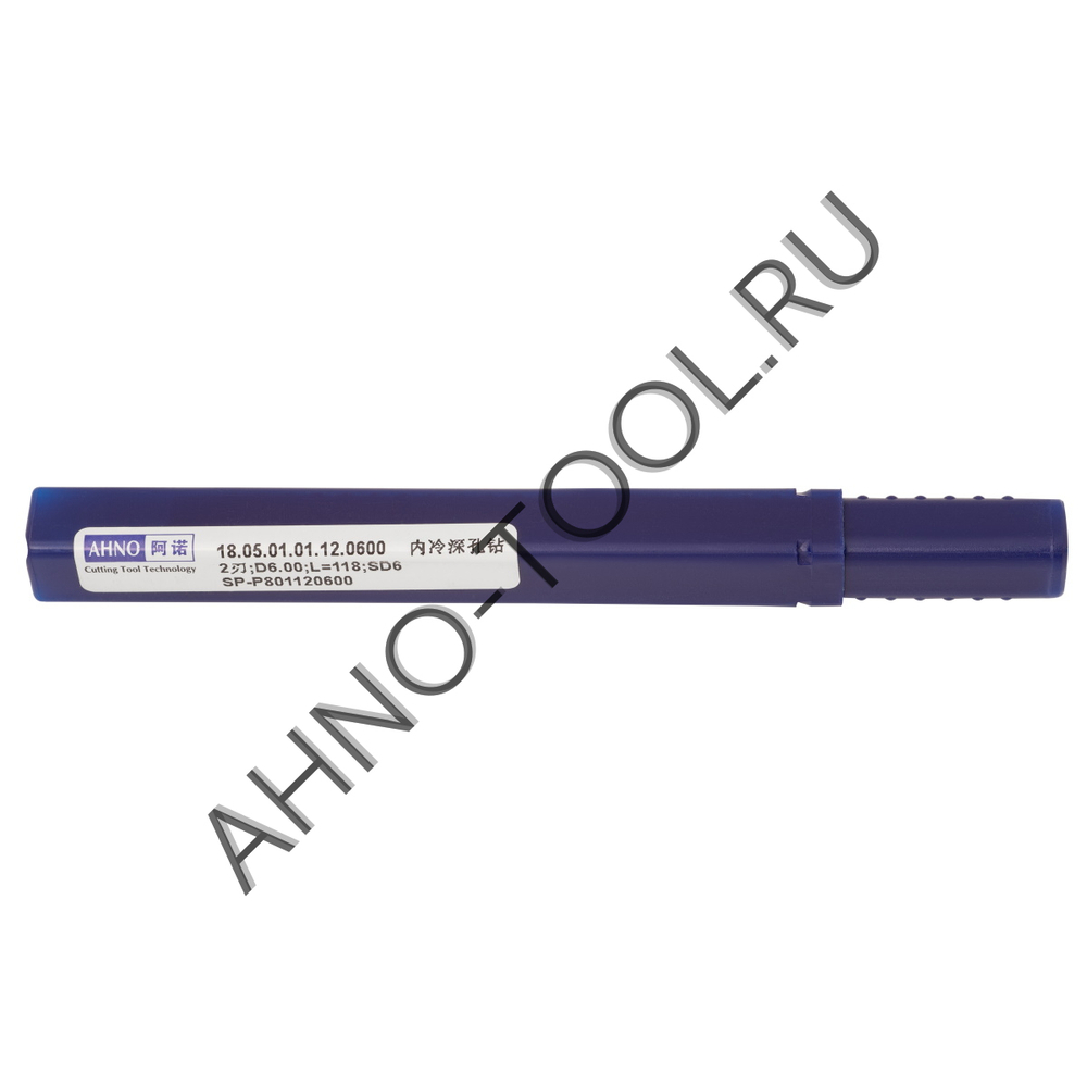Сверло 6.0мм монолитное твердосплавное 12D с подводом СОЖ. SP-P801120600 VHM AHNO