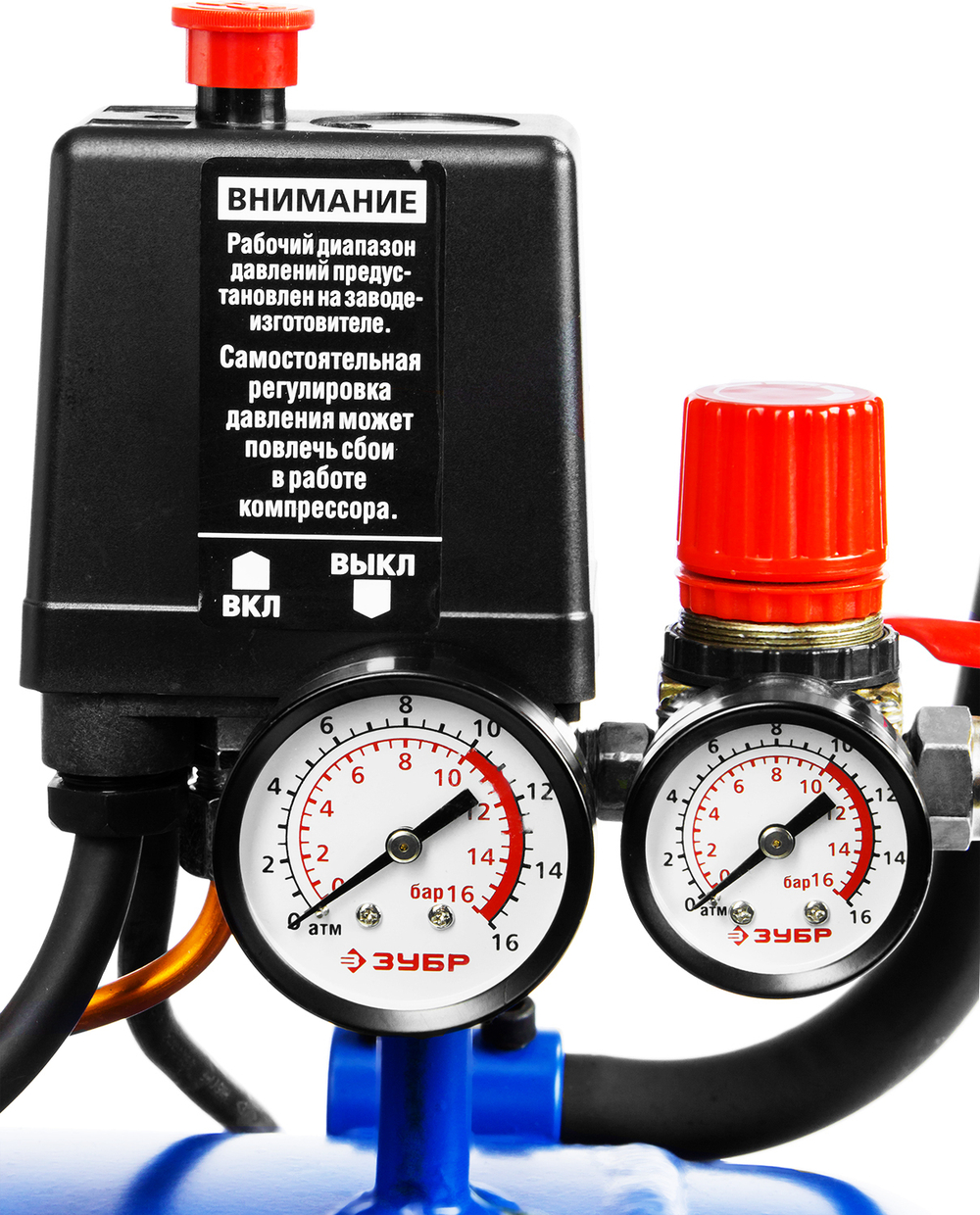 ЗУБР 440 л/мин, 100 л, 2200 Вт, ременной масляный компрессор, Профессионал (ЗКПМ-440-100-Р-2.2)