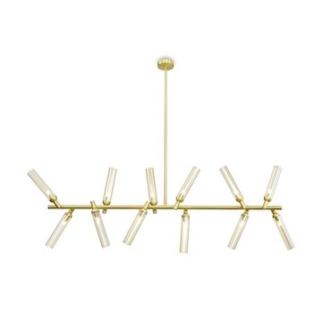Подвесной светильник 12*G9 FR5379PL-12G золото/янтарный Borgy Modern Freya
