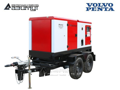 Дизельный генератор Азимут ЭД-80-Т400-1РКМ23 Volvo Penta на шасси в кожухе
