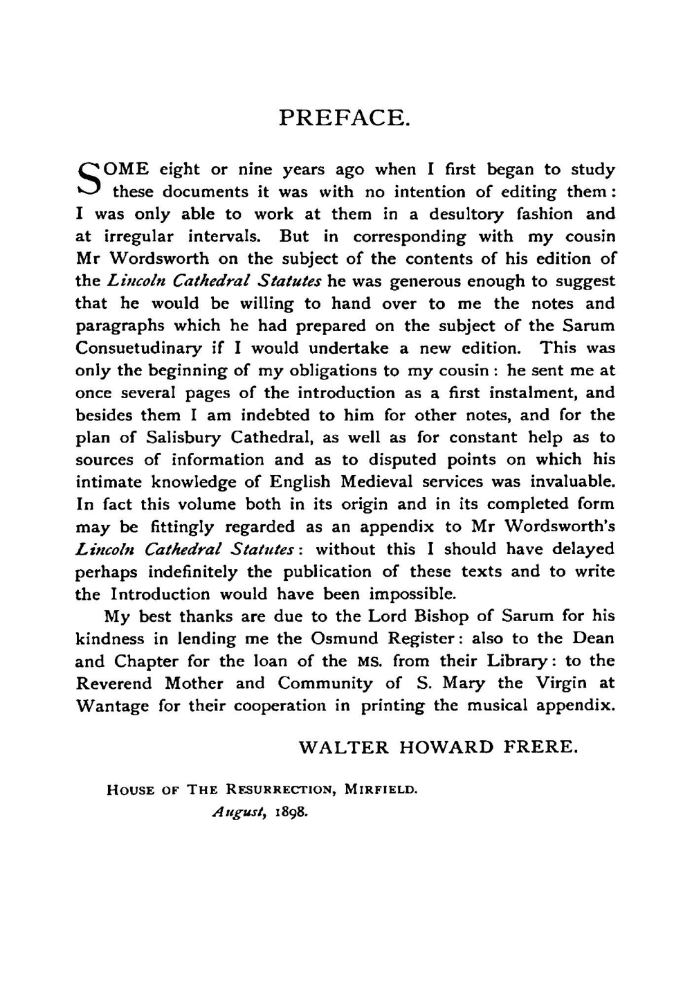 The use of Sarum: the original texts edited from the MSS | Walter Howard Frere