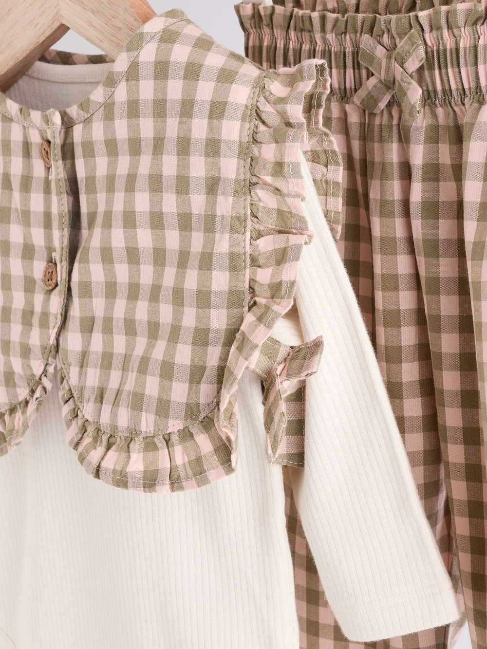 Комплект из трех предметов для малышей Next E65-059, Бежевый, Молочный