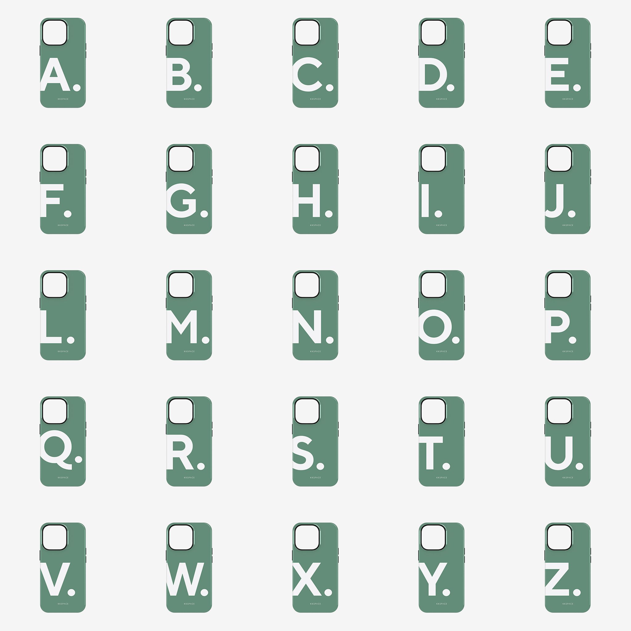 Чехол LETTERS для iPhone | Зеленый