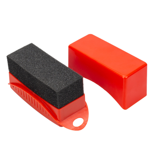 Аппликатор поролоновый прямоугольный MaxShine с пластиковой ручкой и крышкой, 12*5,3*6,6 см, 9011022