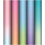 Упаковочная бумага глянц. 70*100см в ассорт "Градиент" (MESHU)