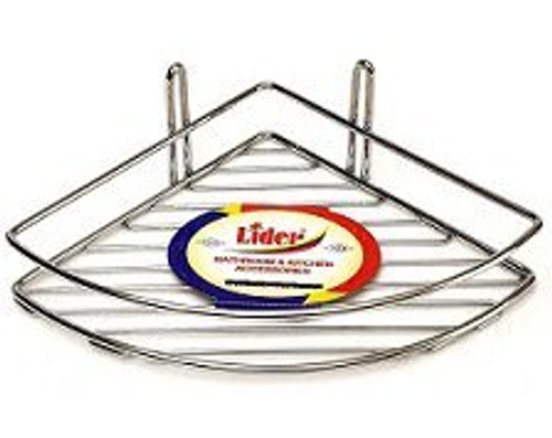 Полка угловая одинарная для ванной